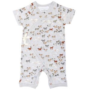 Apple Park Bamboo Kimono Romper in Wild Horses 
Size 0-3 months